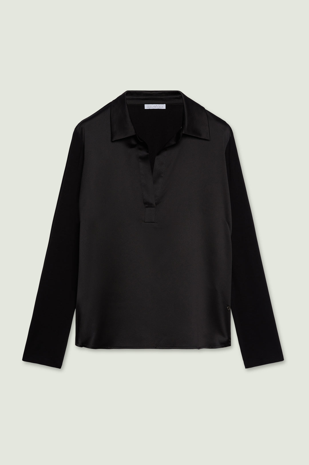 Luisa Viola polo in raso e jersey