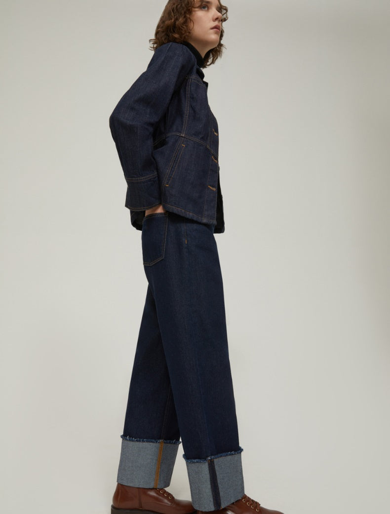 Pennyblack Jeans cropped con risvolto