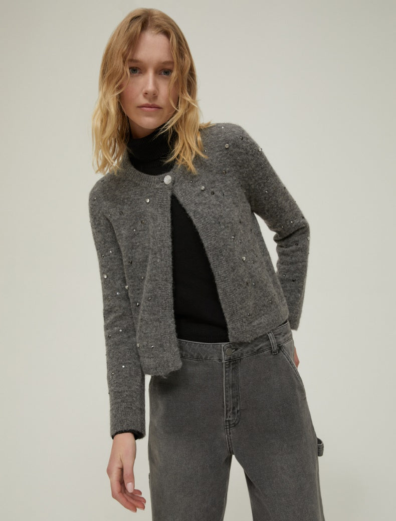 Pennyblack Cardigan boxy fit con strass
