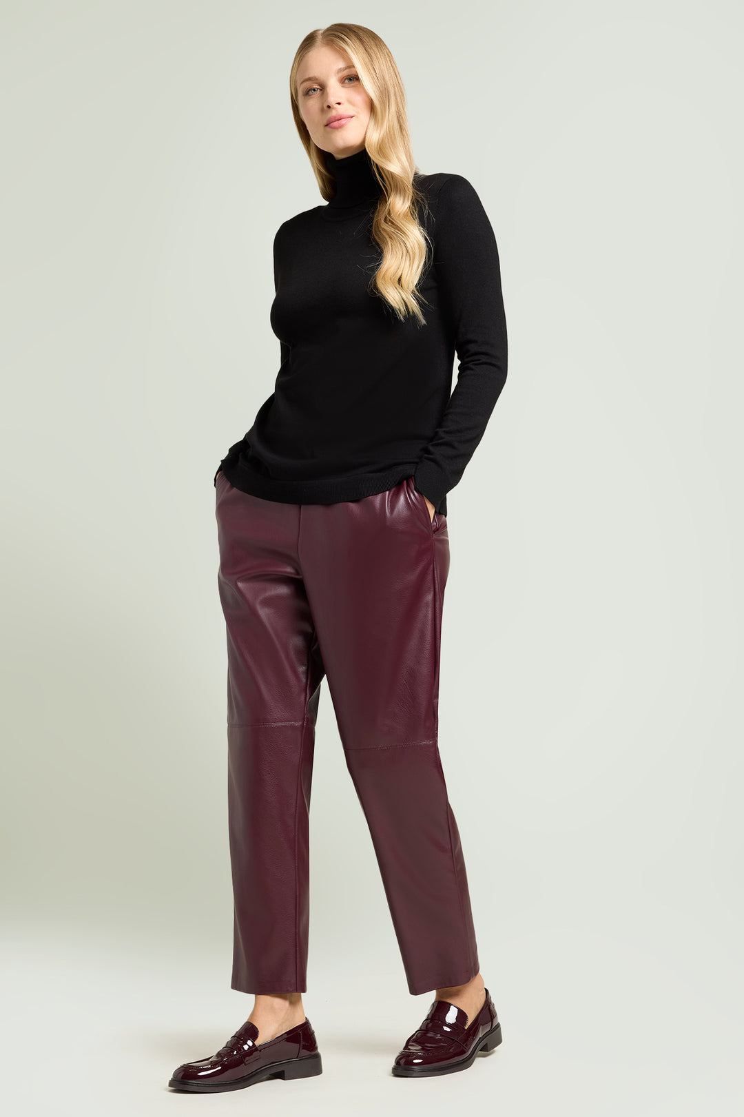 Luisa Viola Pantalone in tessuto spalmato