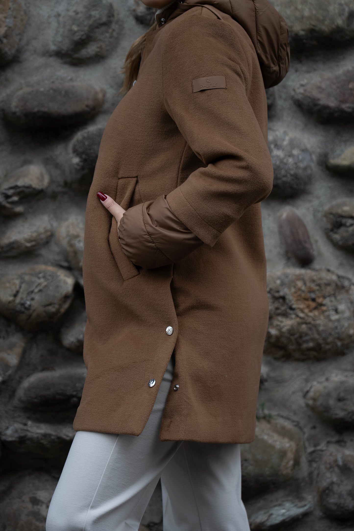 RIHUNIK cappotto con gliet e polsi staccabili