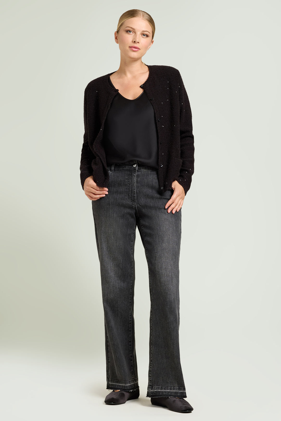 Luisa Viola Giacca in maglia full paillettes