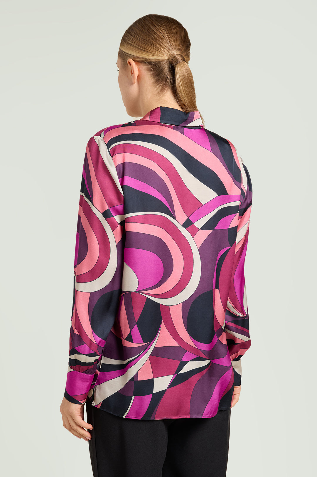 LuisaViola camicia in raso stampato