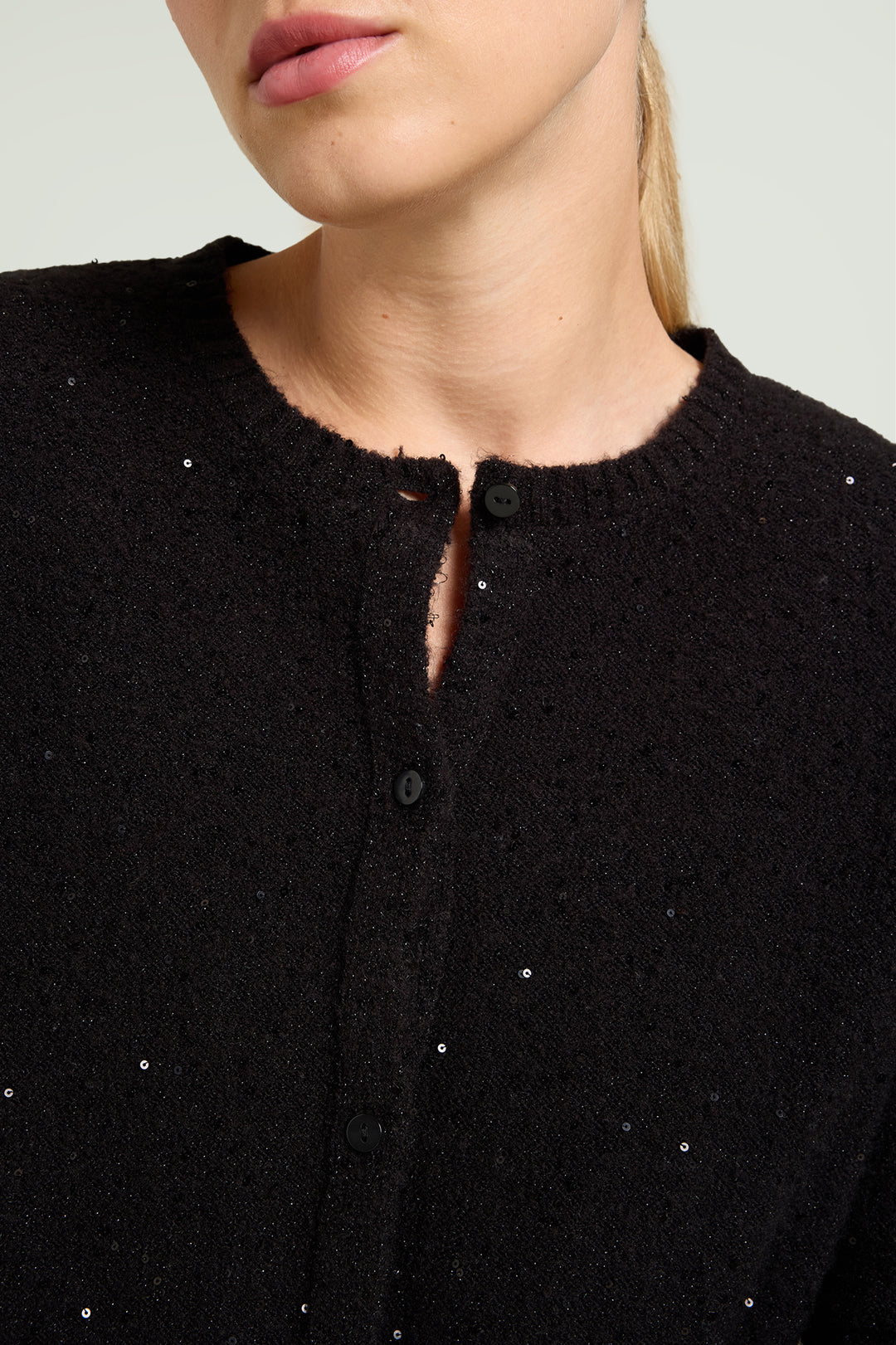 Luisa Viola Giacca in maglia full paillettes