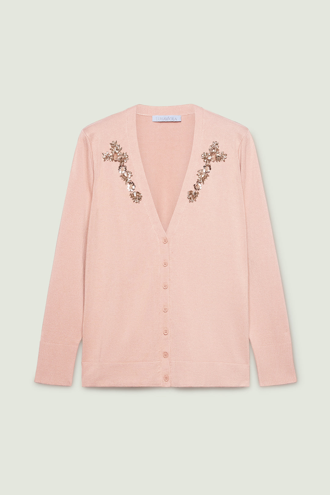 Luisa Viola Cardigan ricamato a mano