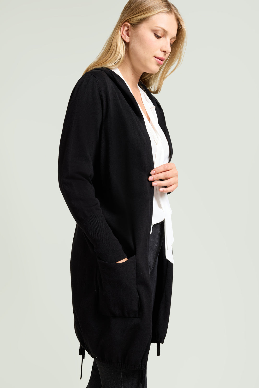 Luisa Viola Cardigan-parka in viscosa confort