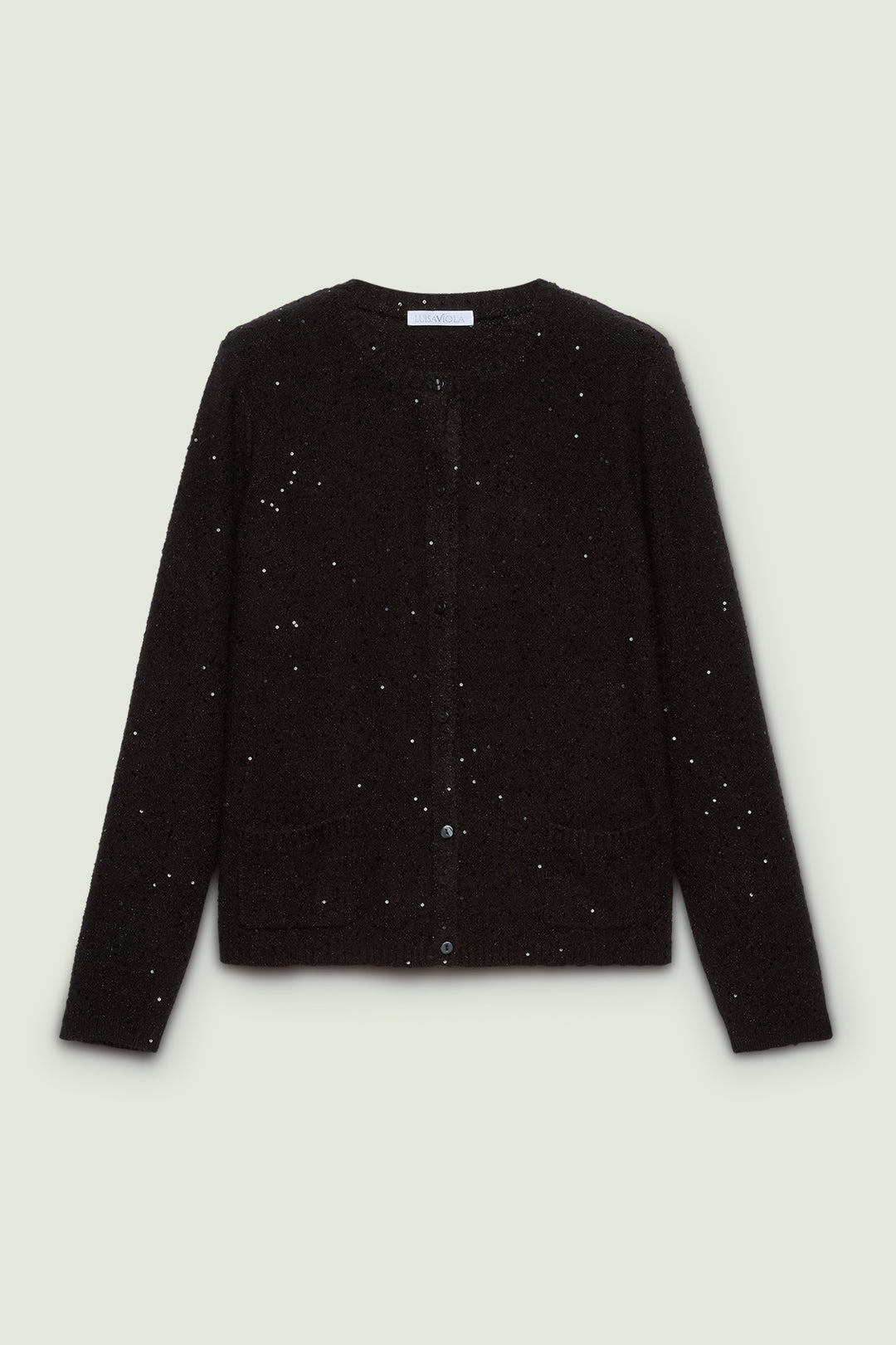 Luisa Viola Giacca in maglia full paillettes