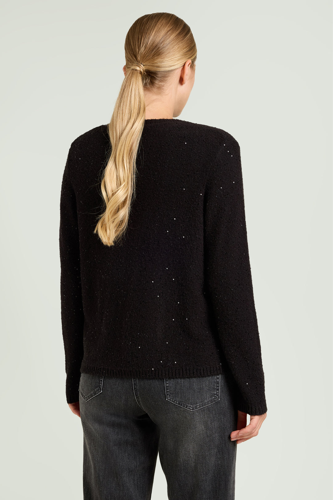 Luisa Viola Giacca in maglia full paillettes