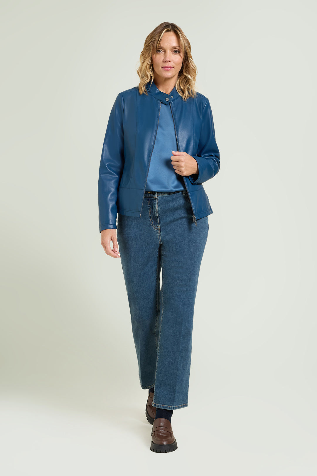 Luisa Viola Giacca in ecopelle stretch