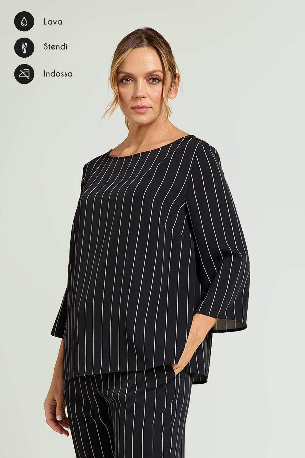 LUISA VIOLA Blusa in candy gessato