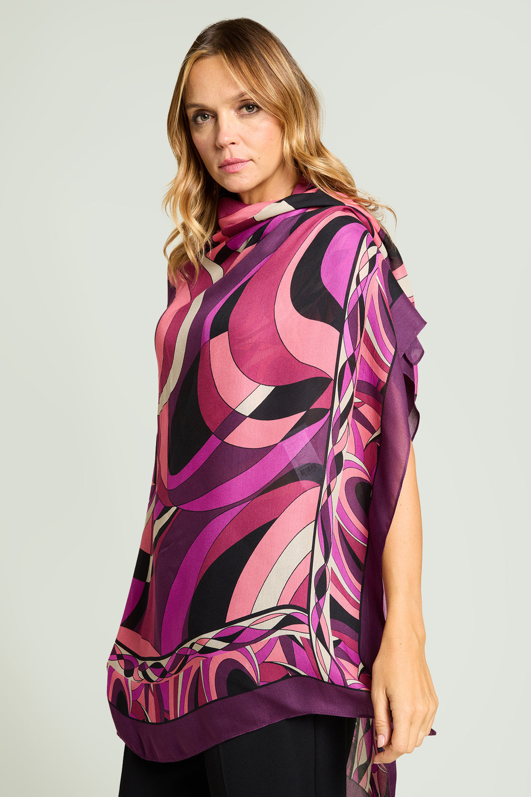 LuisaViola sciarpa-foulard stampata