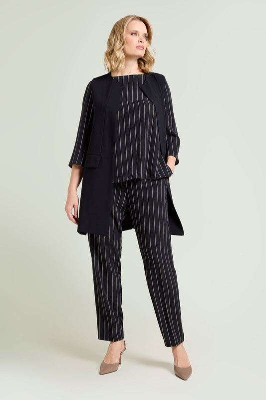 LUISA VIOLA Pantalone in cady gessato