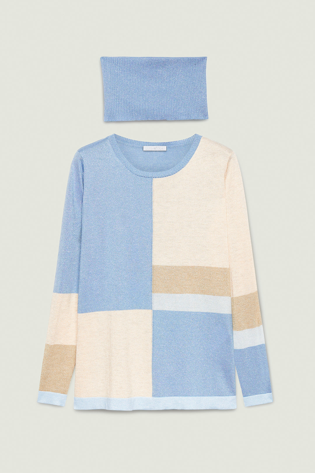 Luisa Viola maglia shiny color block