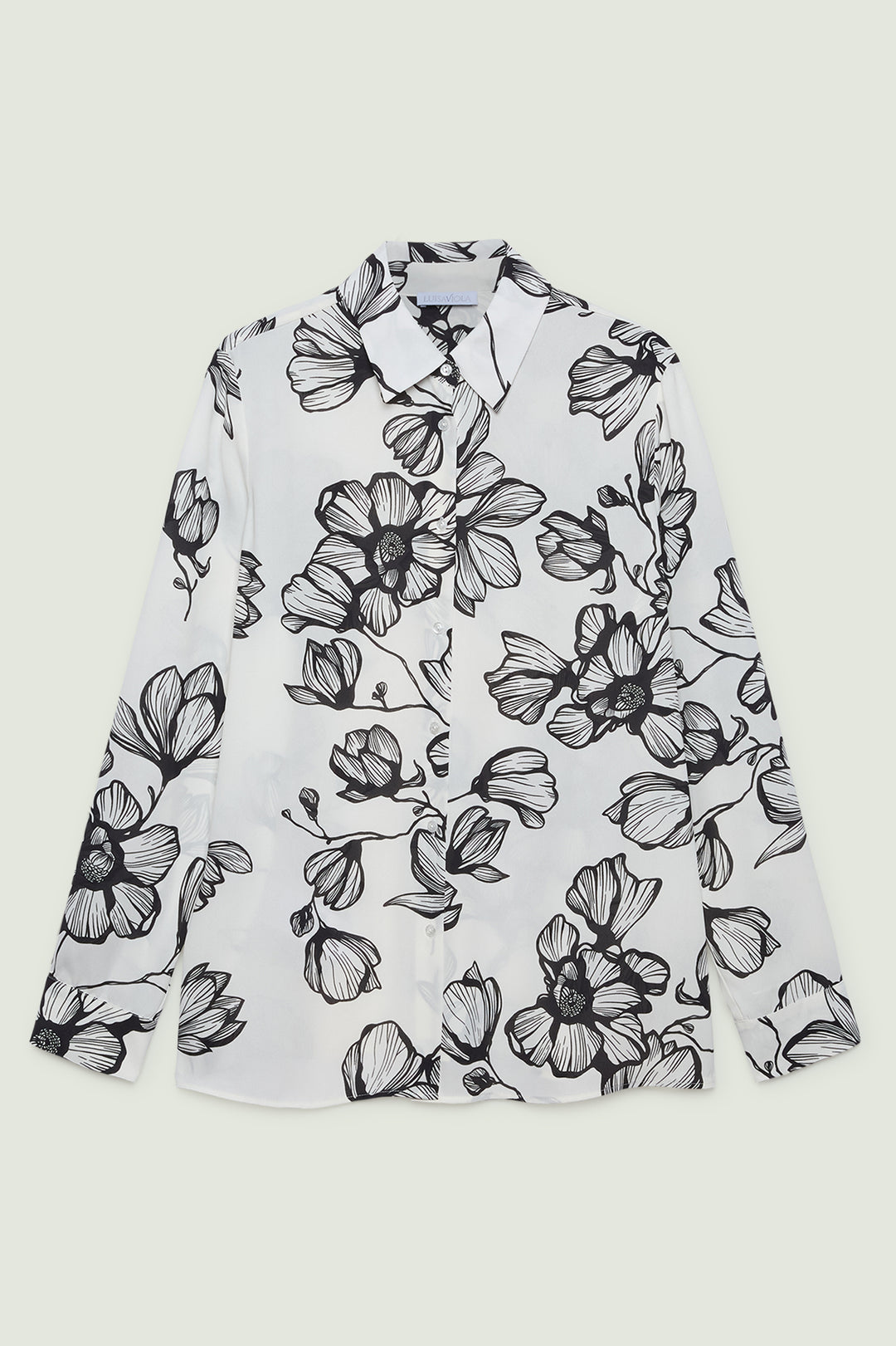 Luisa Viola Camicia in doppia georgette stampata