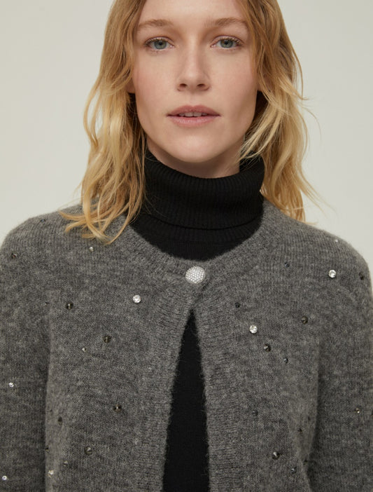 Pennyblack Cardigan boxy fit con strass