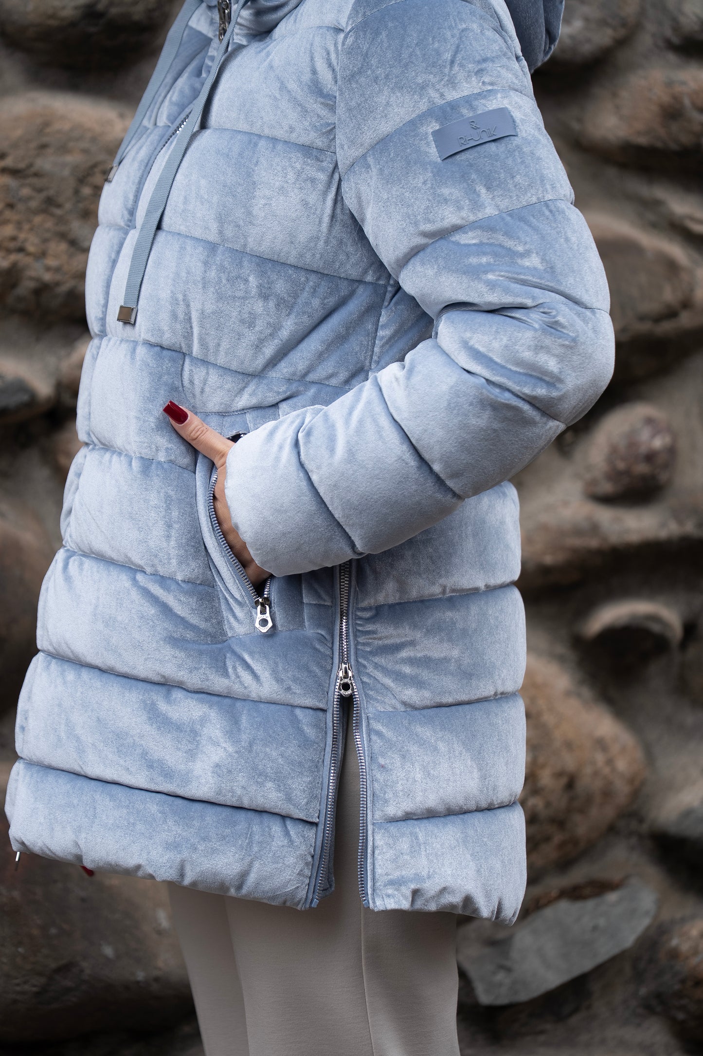 RIHUNIK piumino effetto velluto