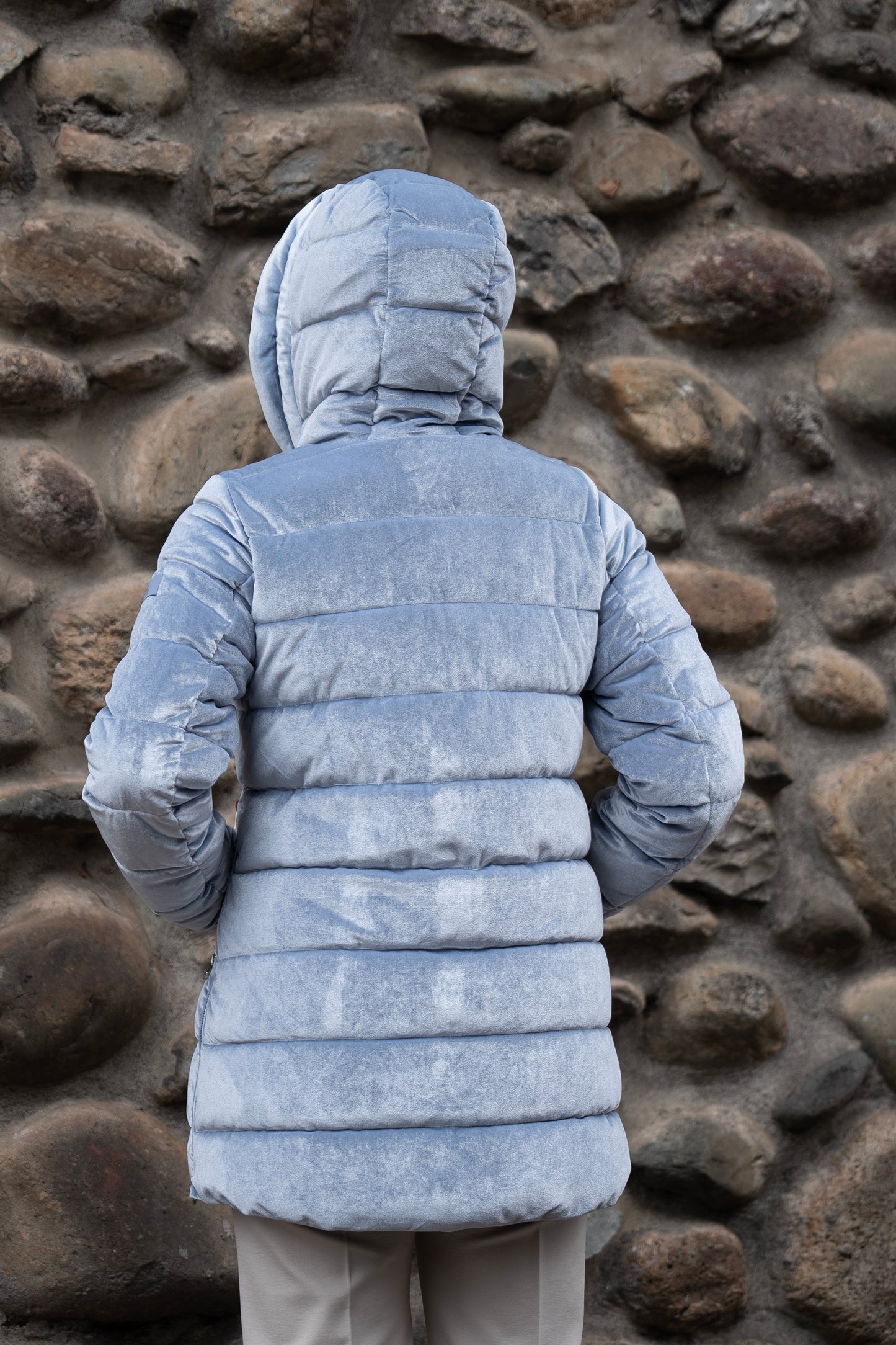 RIHUNIK piumino effetto velluto