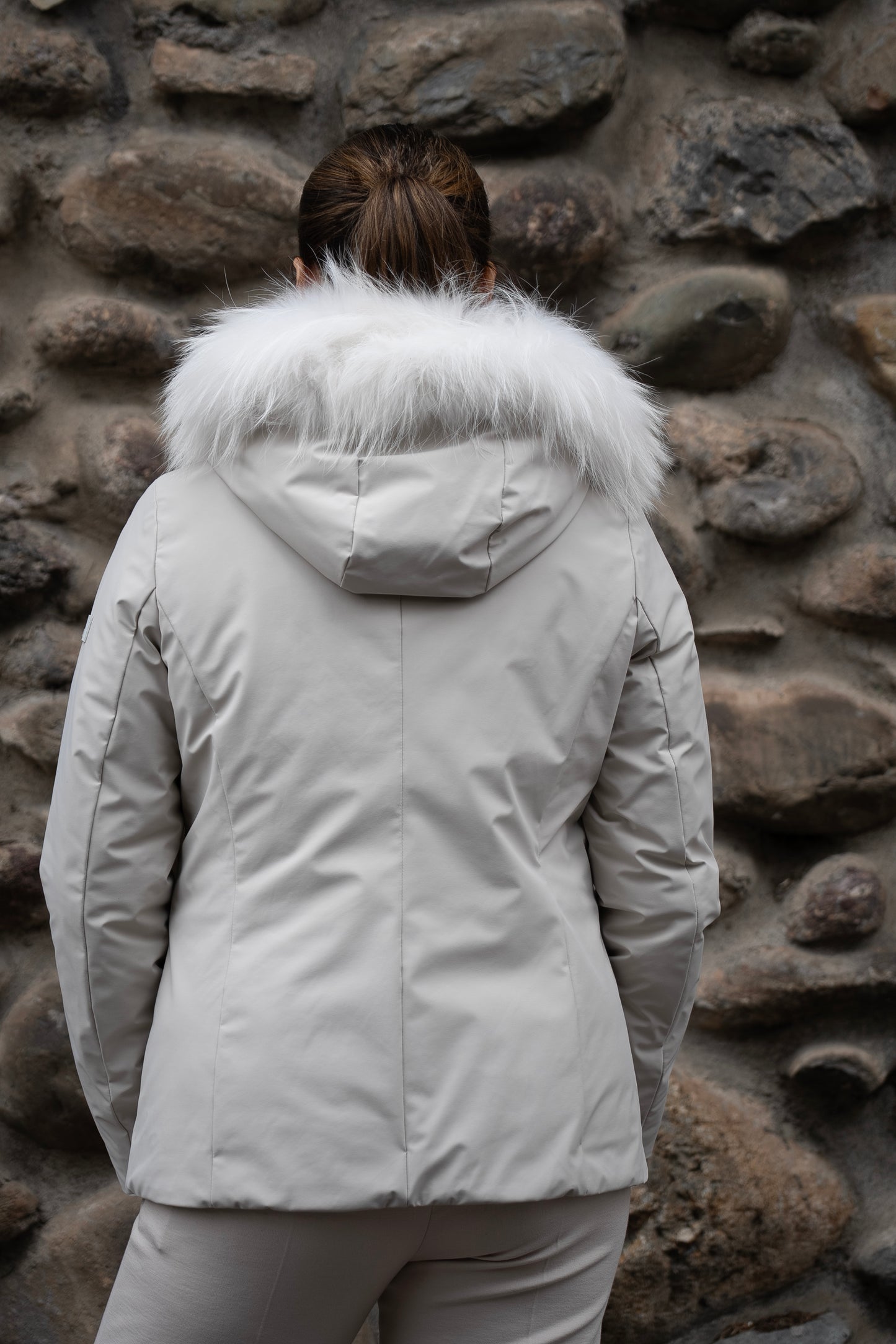 RIHUNIK cappottino corto con pelliccia