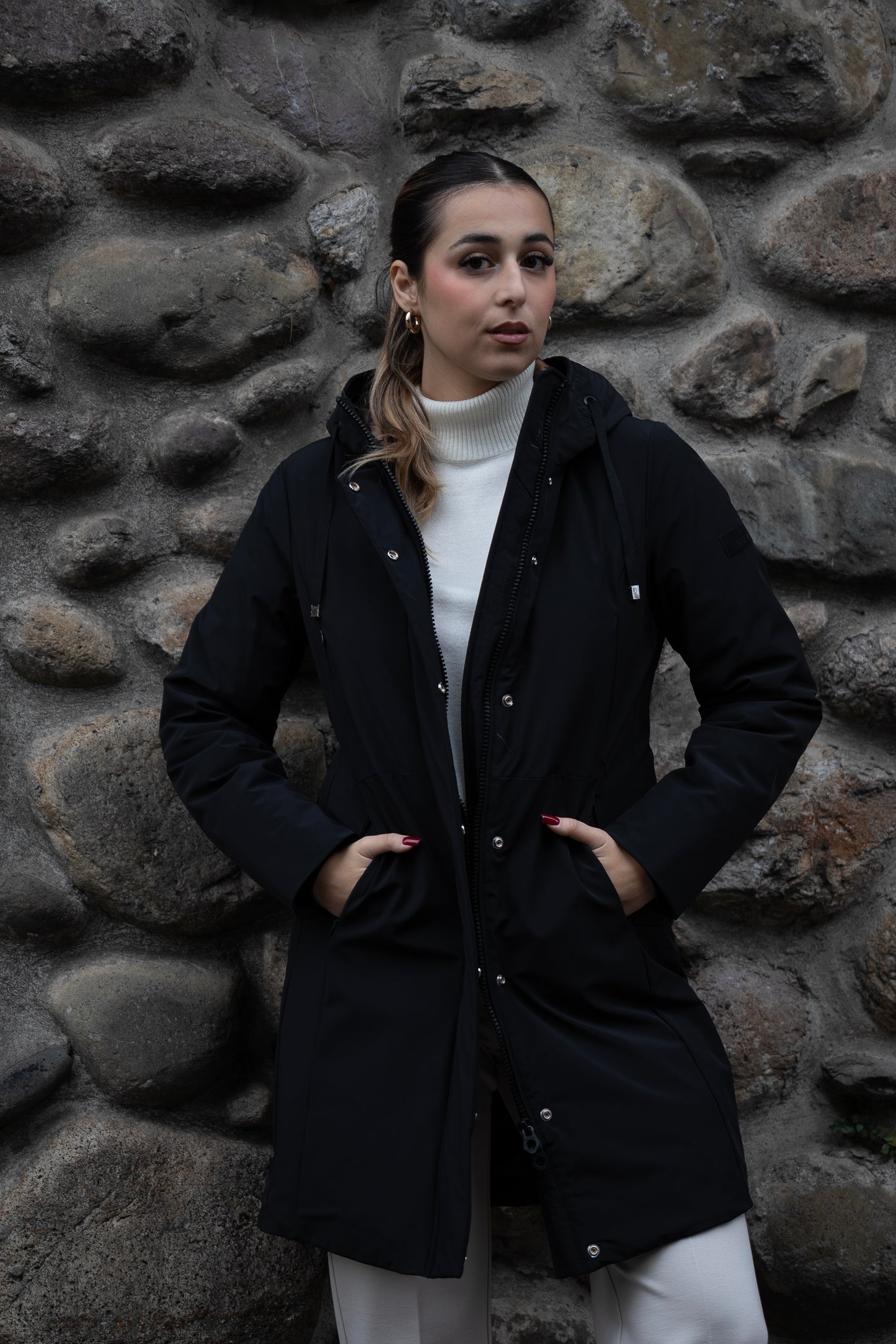 RIHUNIK cappottino in tessuto tecnico