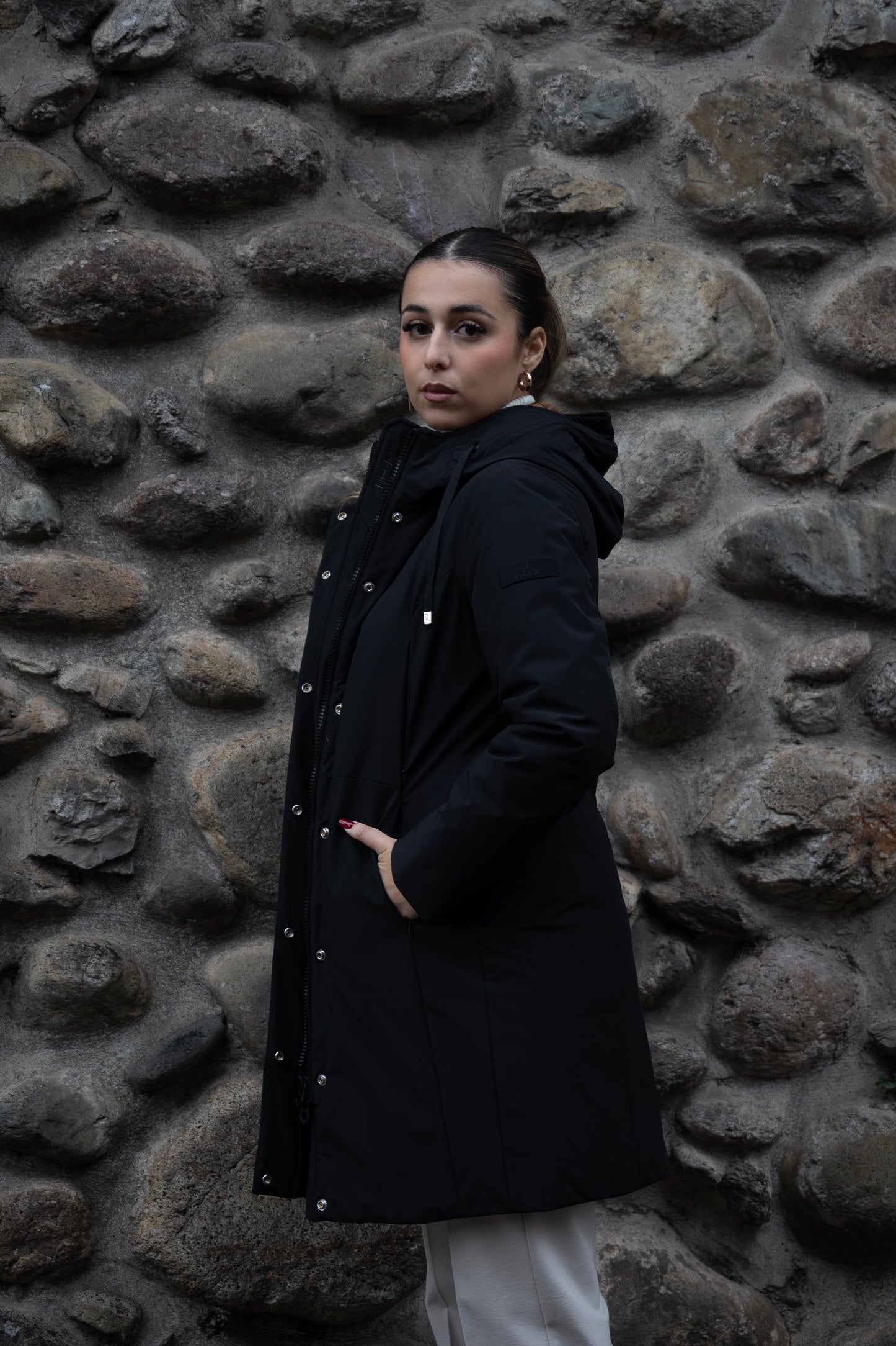 RIHUNIK cappottino in tessuto tecnico