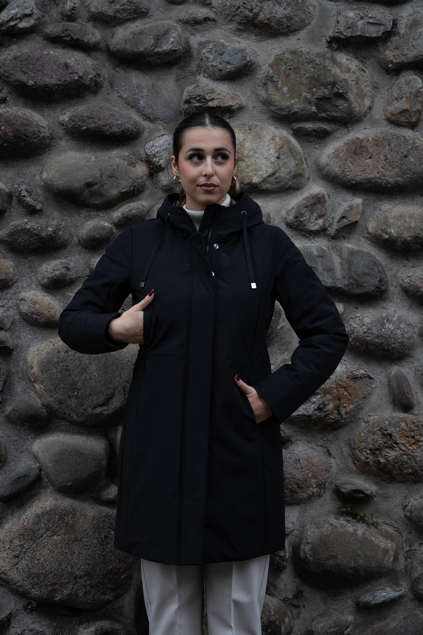 RIHUNIK cappottino in tessuto tecnico