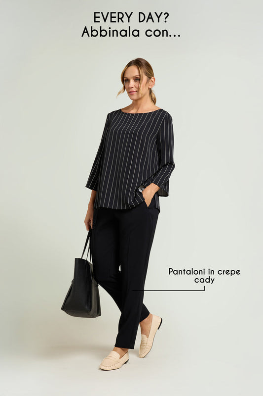 LUISA VIOLA Blusa in candy gessato