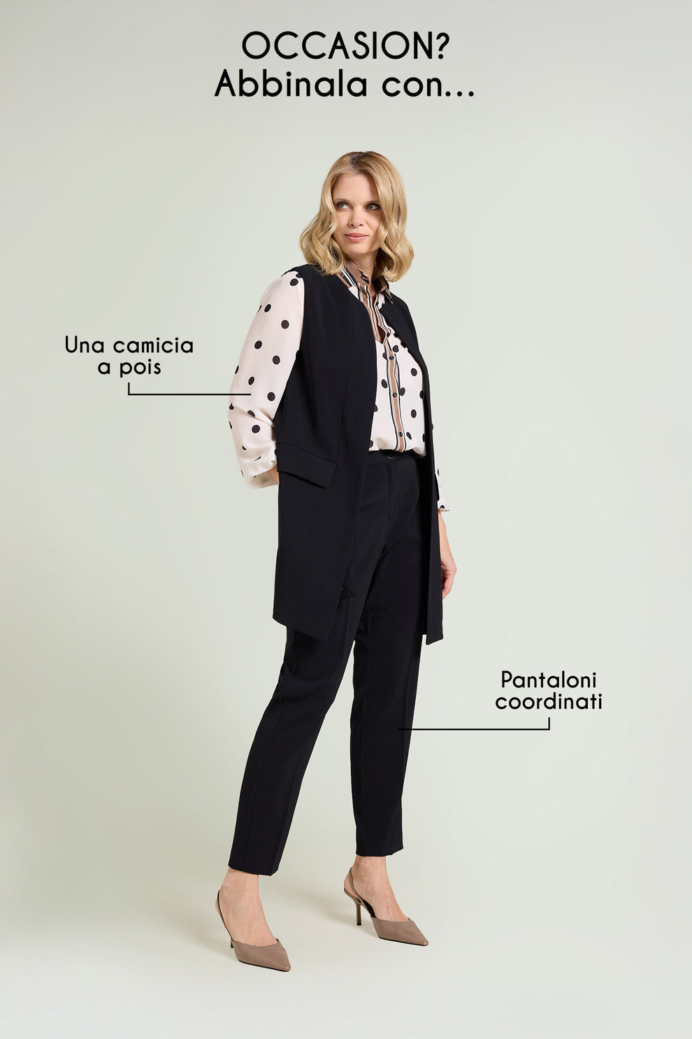 LUISA VIOLA Gilet in crepe cady