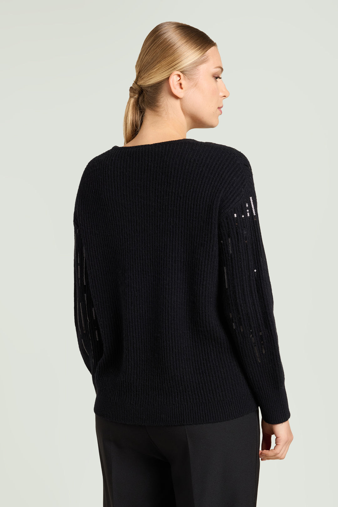 Luisa Viola maglia ricamata con paillettes