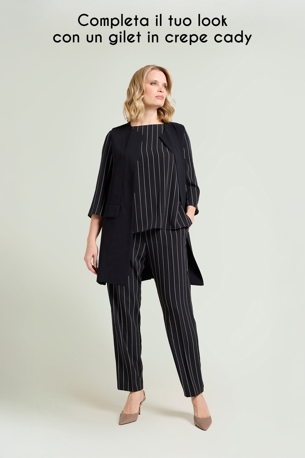 LUISA VIOLA Blusa in candy gessato