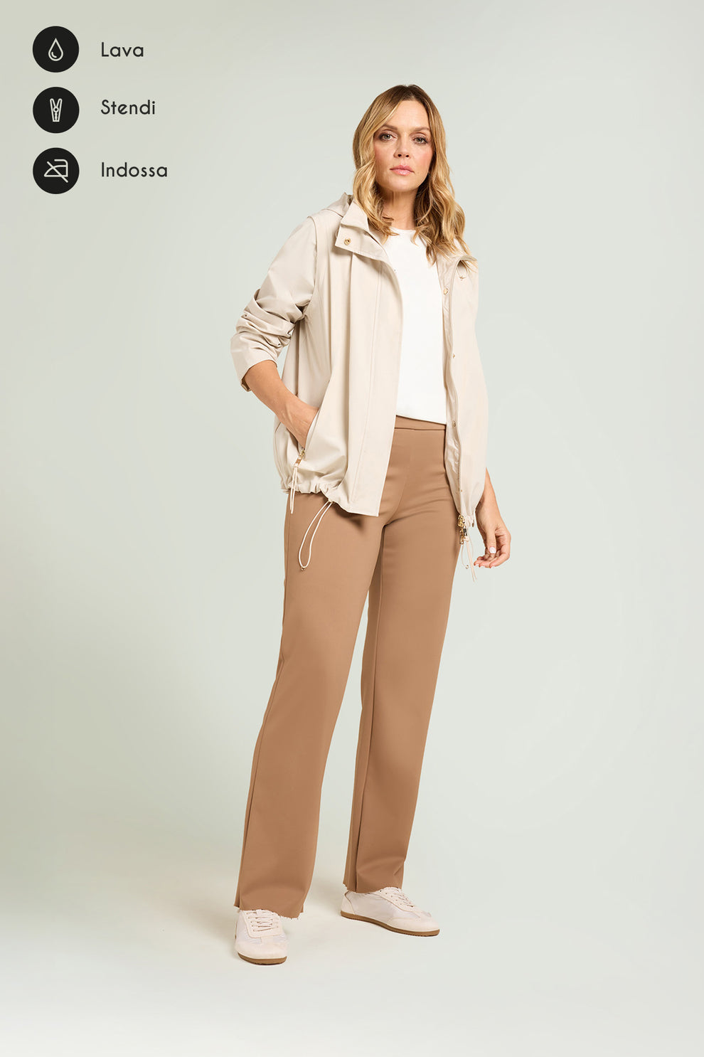 LUISA VIOLA Pantalone pull-on dritti in tecno-stretch