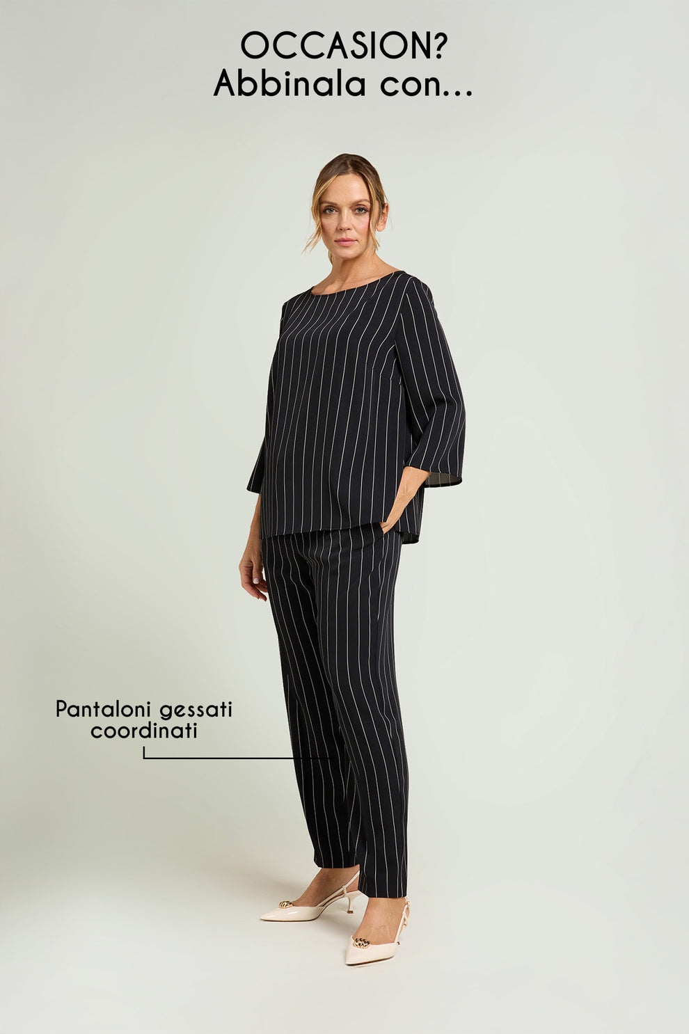 LUISA VIOLA Blusa in candy gessato