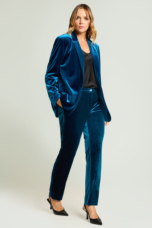 LuisaViola blazer in velluto stretch
