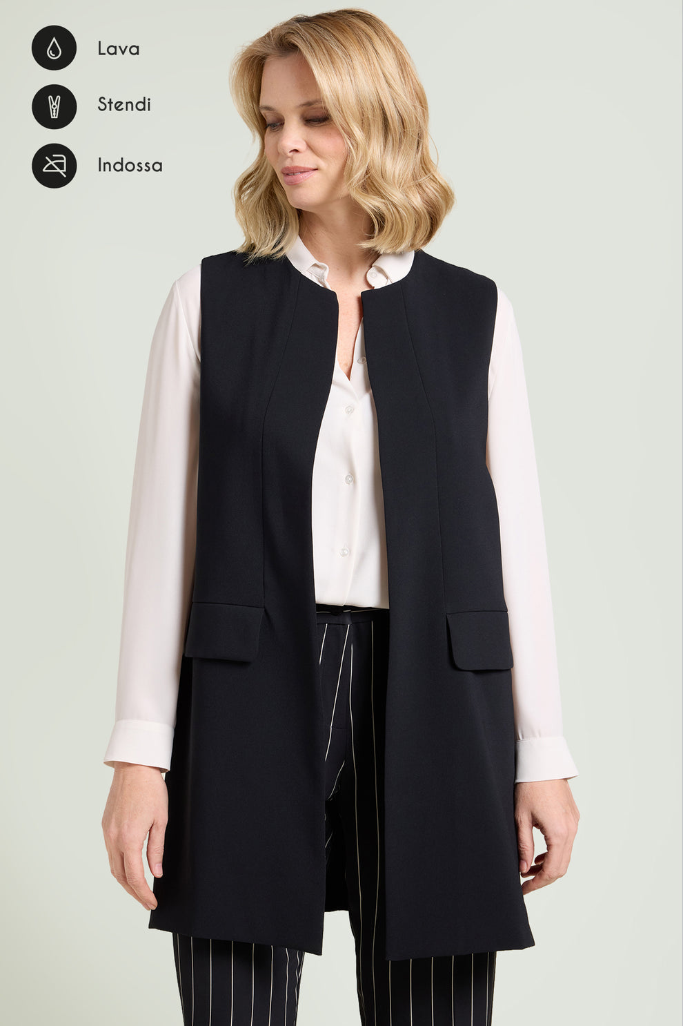 LUISA VIOLA Gilet in crepe cady