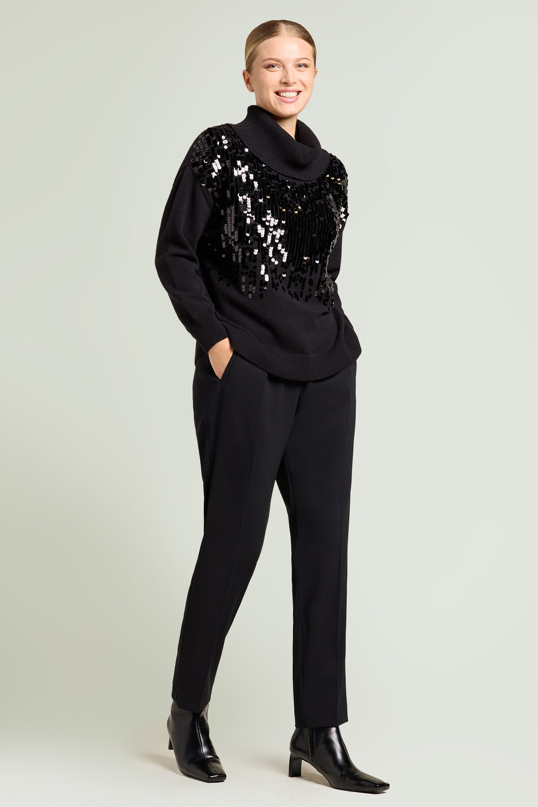 Luisa Viola Maglia ricamata con paillettes