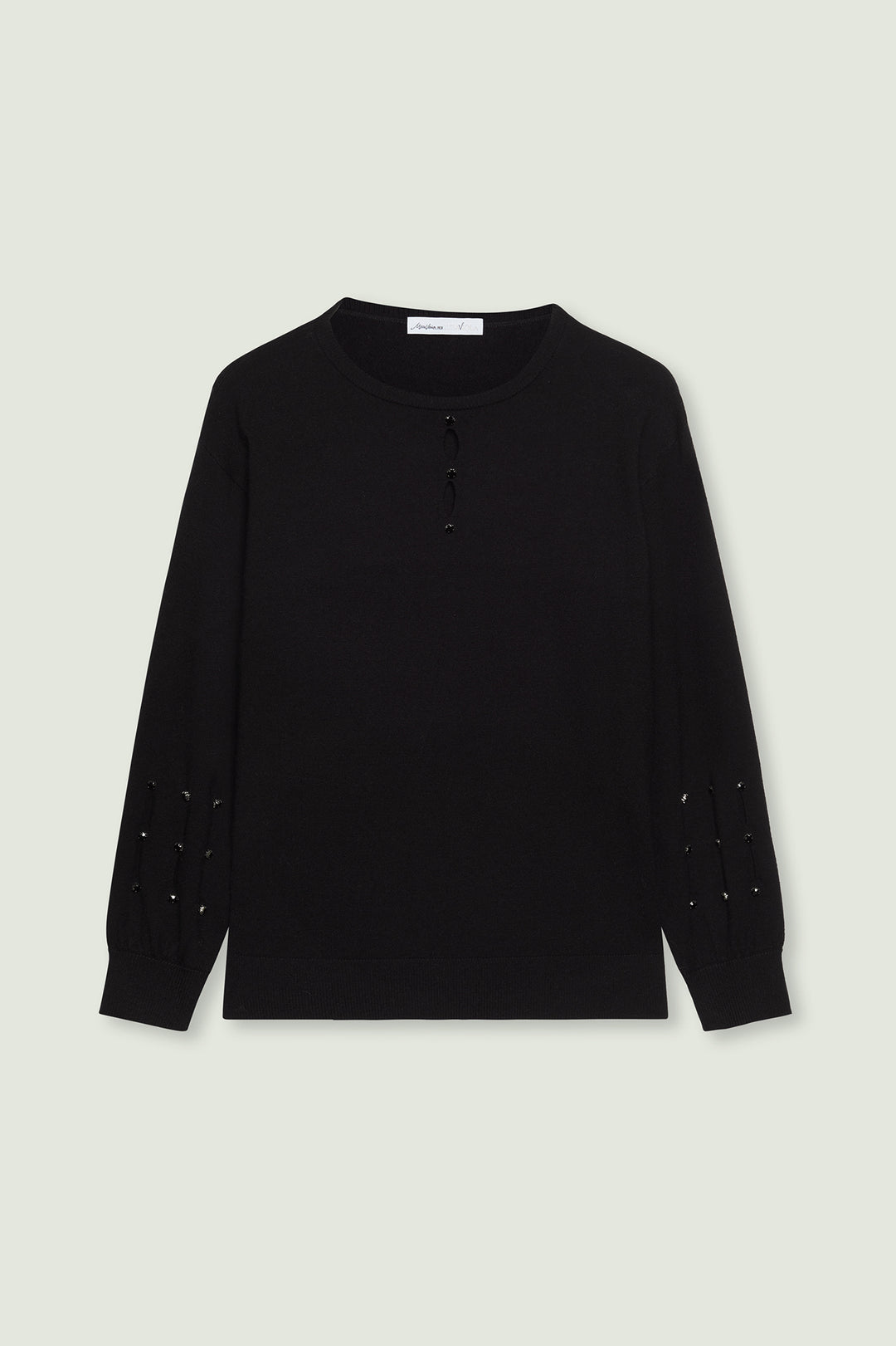 LUISA VIOLA maglia "cut on" ricamata a mano