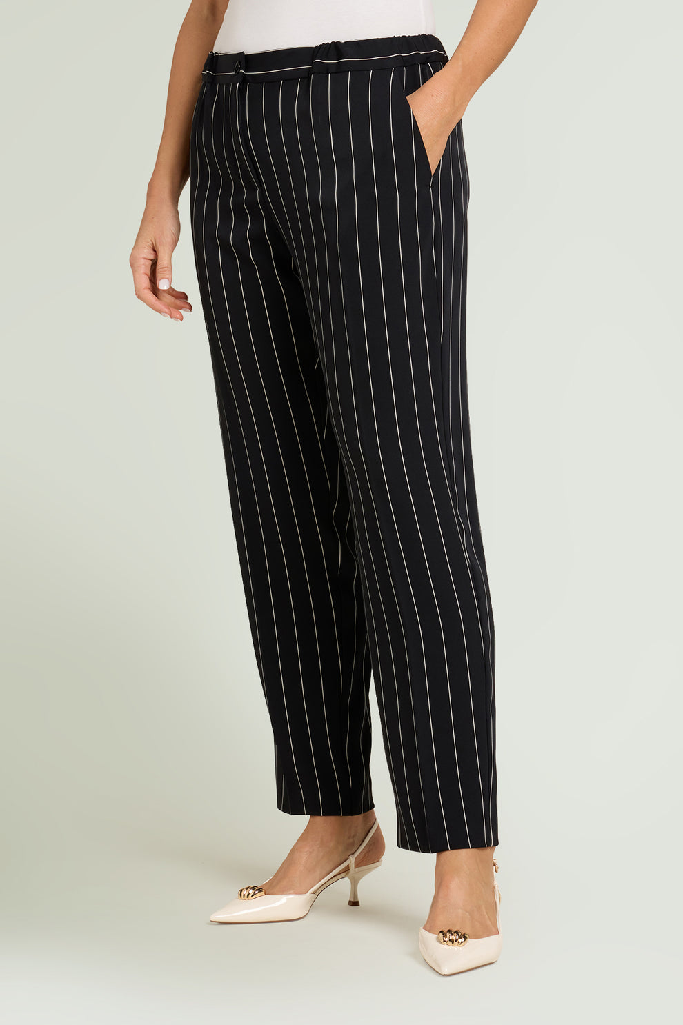 LUISA VIOLA Pantalone in cady gessato